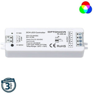 Receptor RGB 3chx4A 12-24V  144-288W-Volt.constante