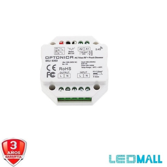 Controlador LED triac RF Dimmer S1-B 1A 100W-240W