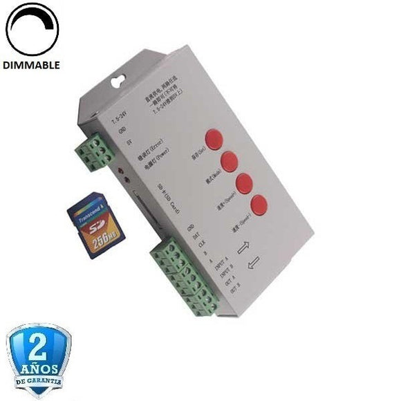 Controlador Tira led Digital 5-24V 8W SD128MB 16programas