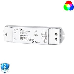 Receptor RGB/RGBW 12-36V, 4 canales, IP21