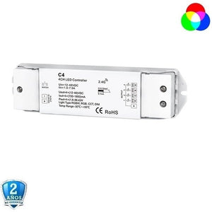 Receptor RGB/RGBW 12-48V, 4 canales, IP21