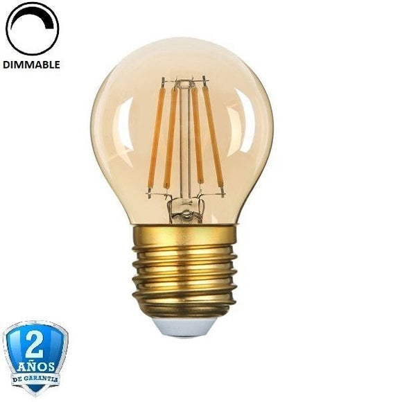 4W G45 320lm Apertura 240º Cristal ORO Dimmable